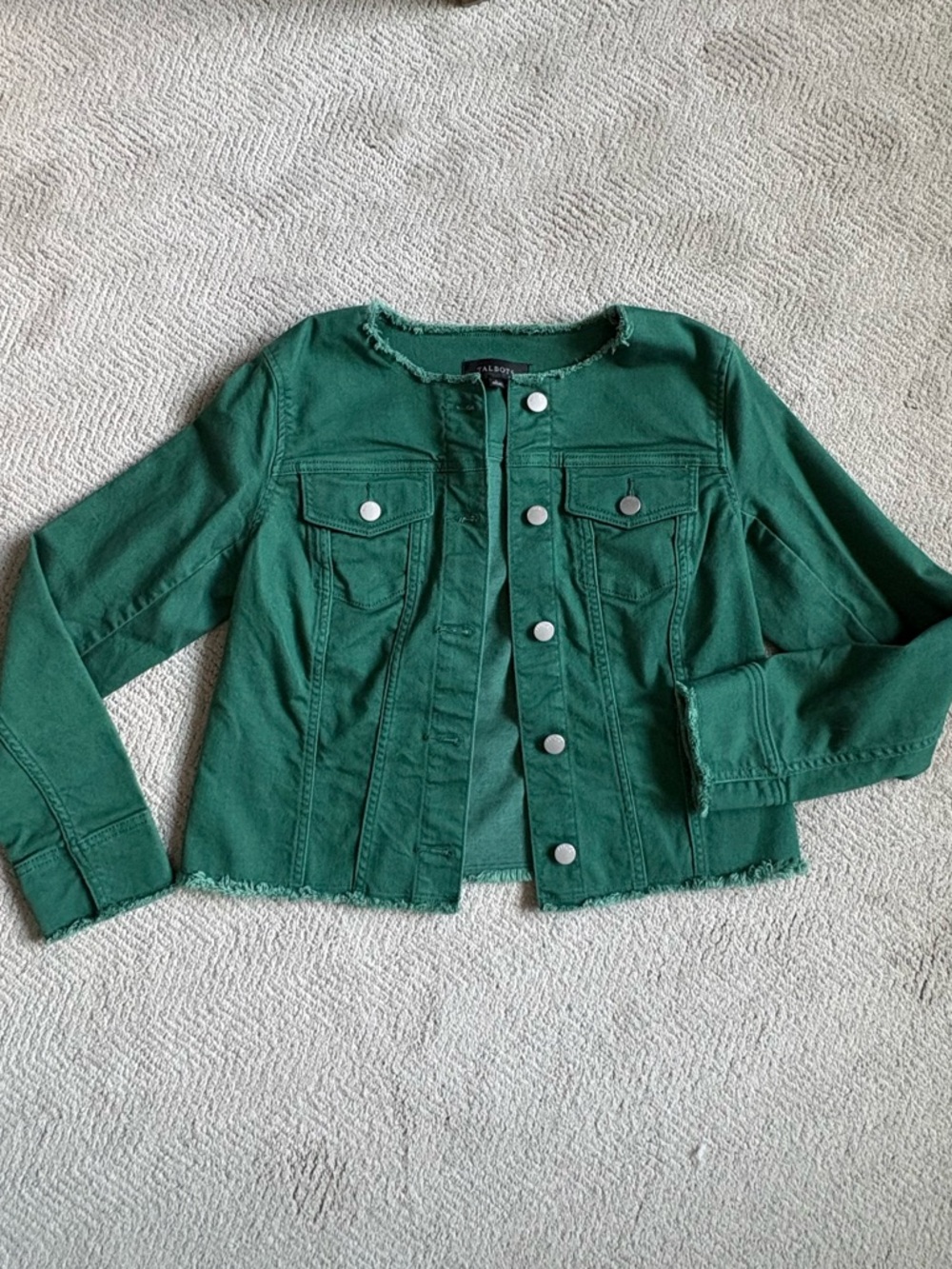 TALBOTS Cropped Jean Jacket Small